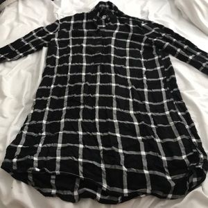 Black and white plaid/flannel dress
